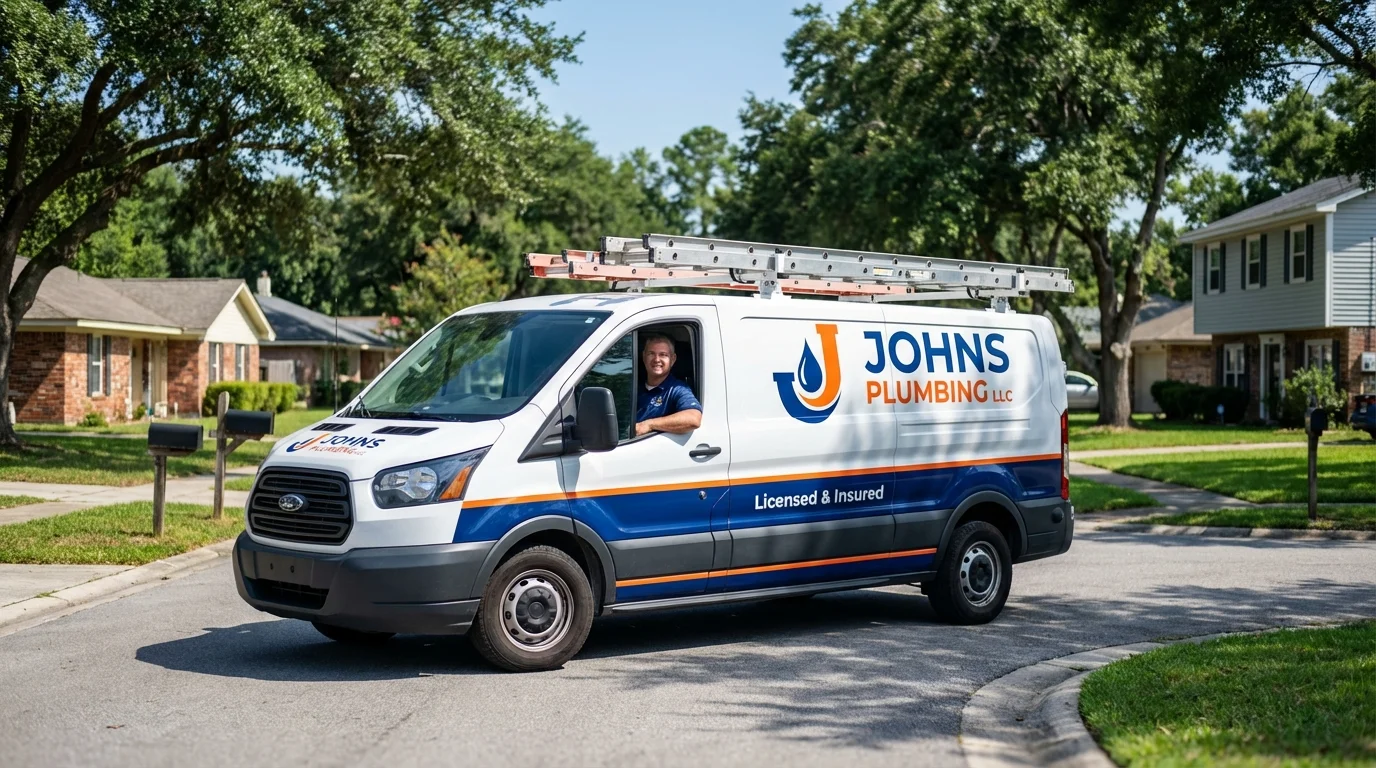 Johns Plumbing LLC service van in Canyon City, OR