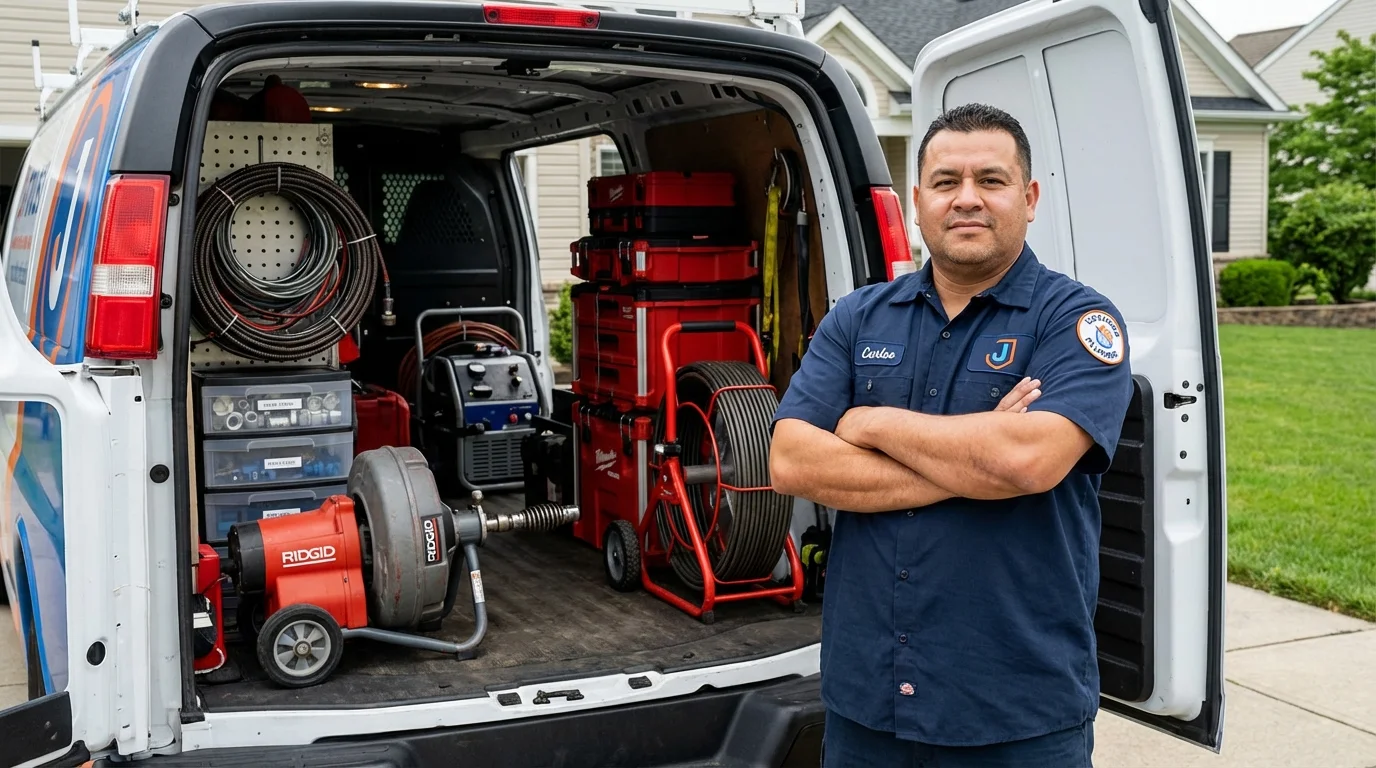 Professional drain cleaning equipment and Johns Plumbing LLC plumber in Canyon City