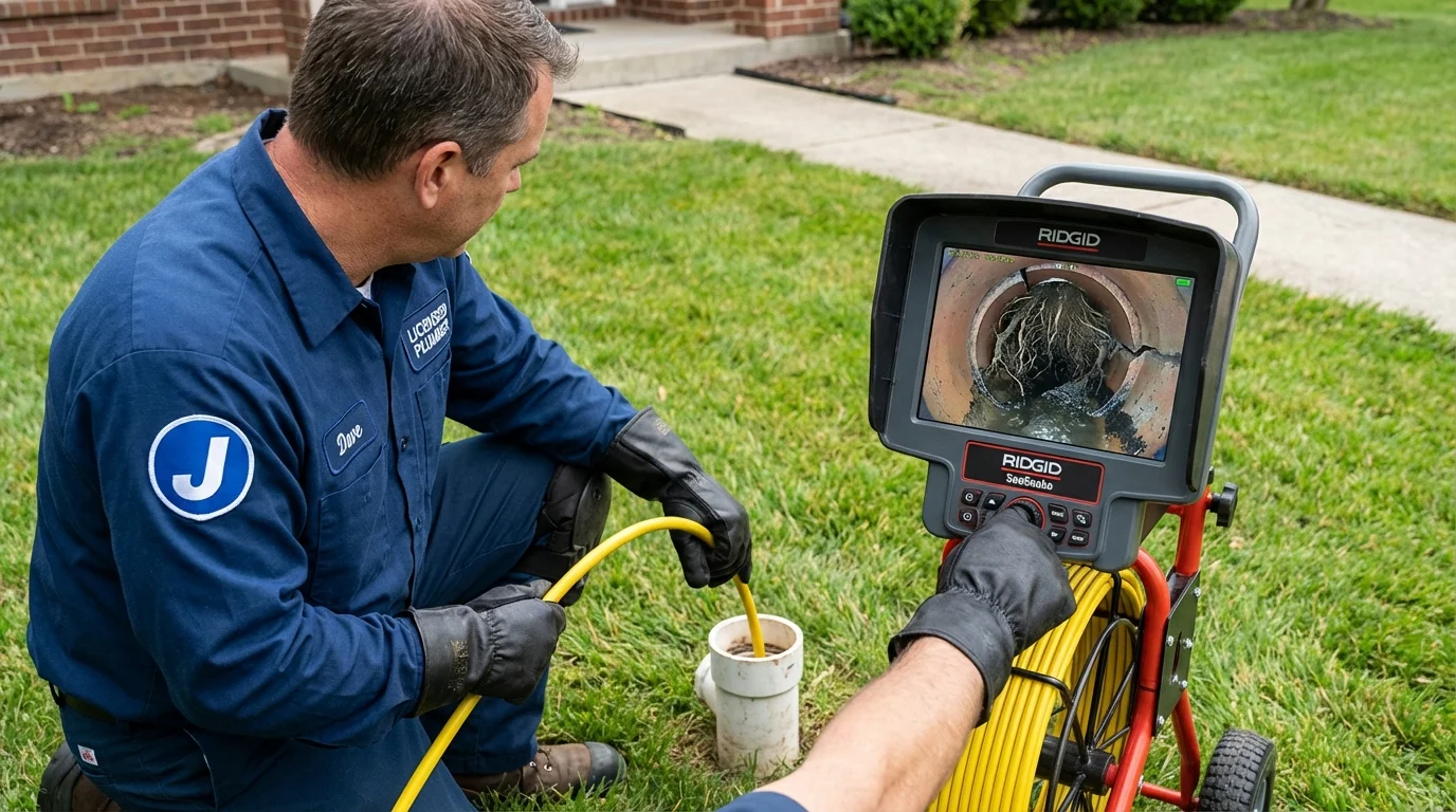 Sewer camera inspection being performed by Johns Plumbing LLC in Canyon City